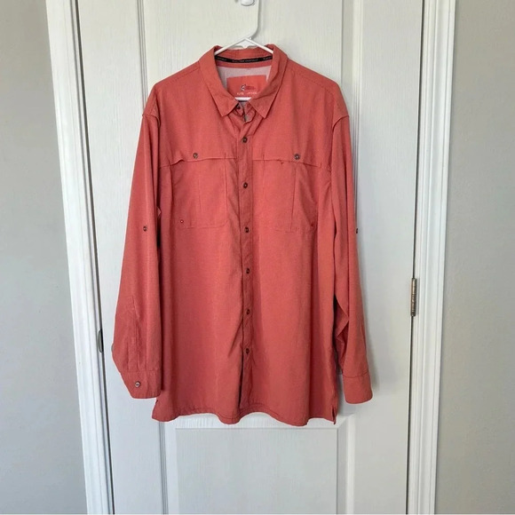 World Wide Sportmans Long Sleeve Button Down Performance Mens Shirt Size XL - Picture 10 of 10